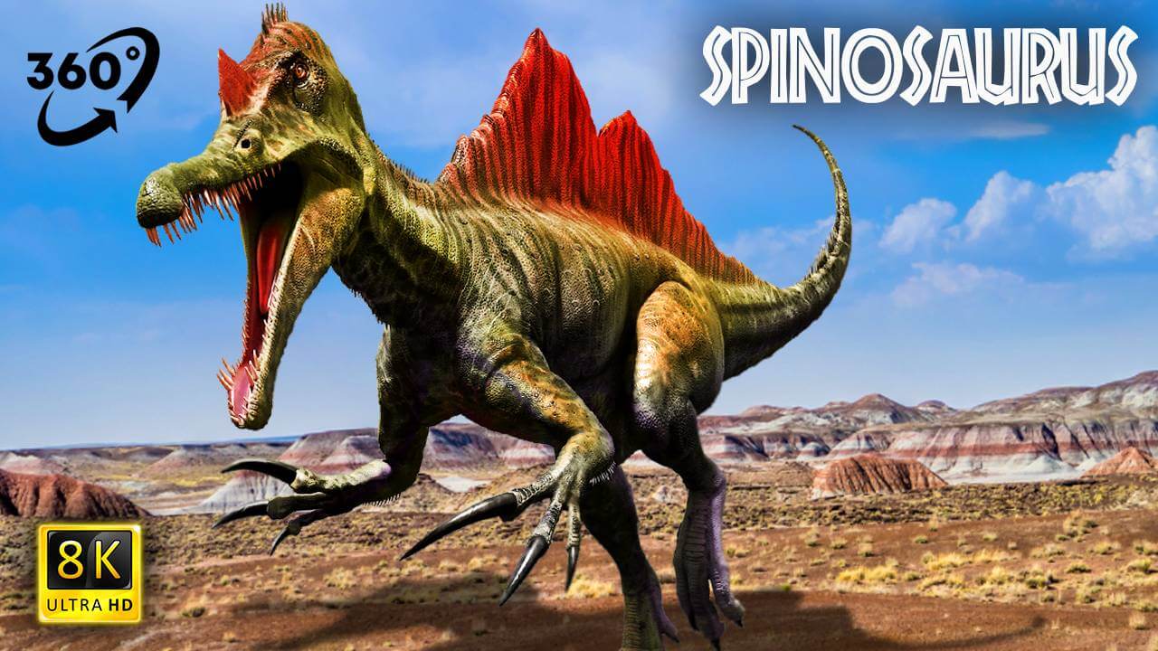 VR Jurassic Encyclopedia #9 – Spinosaurus dinosaur facts VR 360 video education