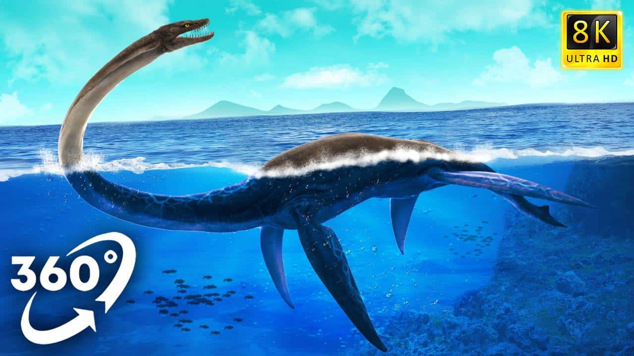 VR Jurassic Encyclopedia #27 – Plesiosaurus dinosaur facts VR 360 video education